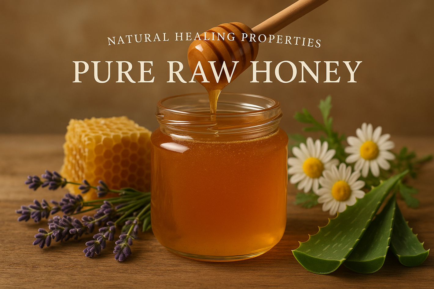 product showcasing the Healing properties of raw honey